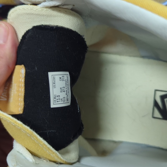 Vans Sk8 Hi Suede Gold and Black High-Top Sneakers - Picture 5 of 5